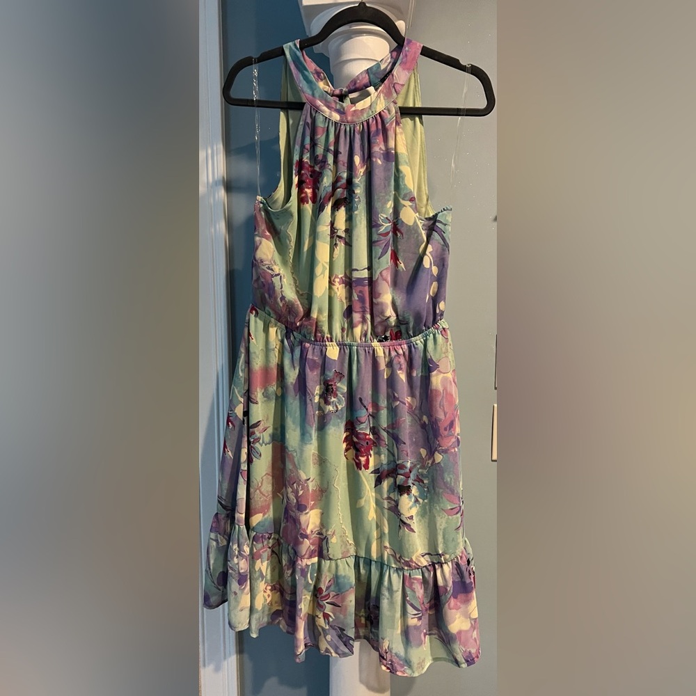 Staccato Kids Dress - Purple and Green Floral